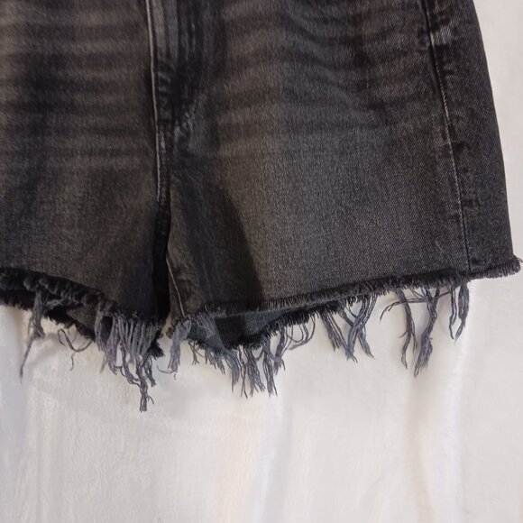 Garage Denim, Mom High Rise, Black, Distressed, Denim Shorts, Size 29, Grunge - Picture 4 of 15
